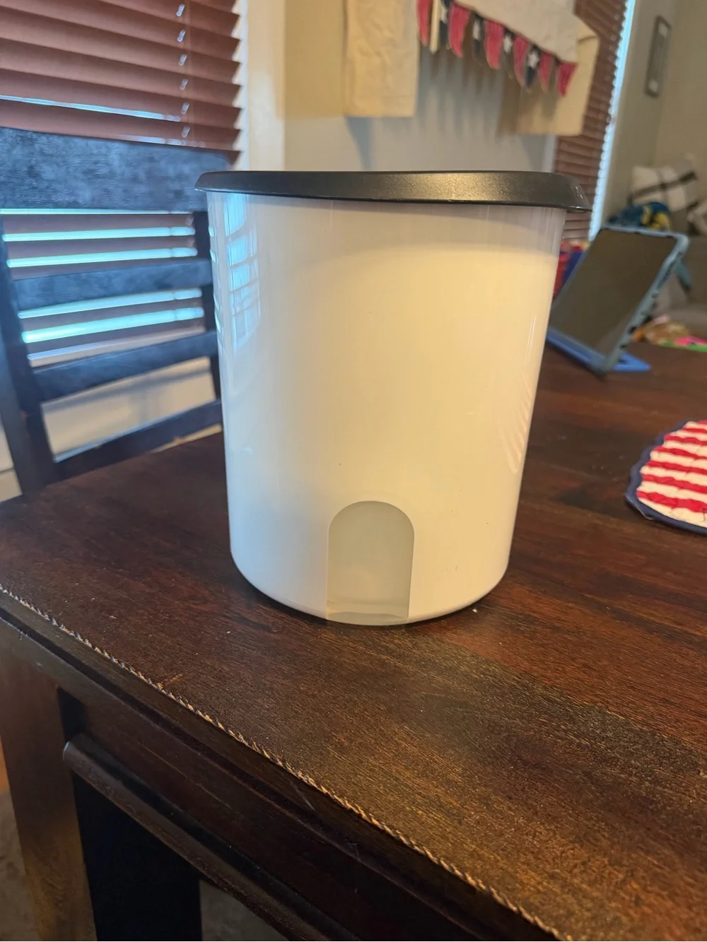 White and Black Tupperware Canister Set - of 4